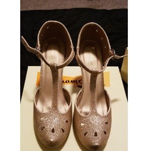 Glitter Gold Heels